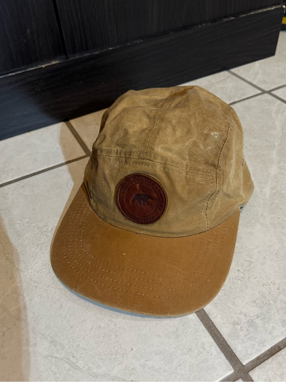 Waxed Canvas Tan Brown 5-Panel Hat